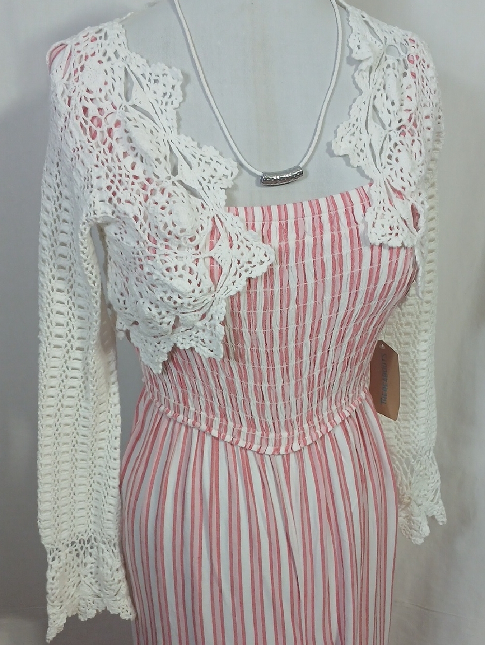ANTONIO MELANI White Crochet Shrug Edges